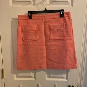 Coral Summer Tweed Mini Skirt 12T